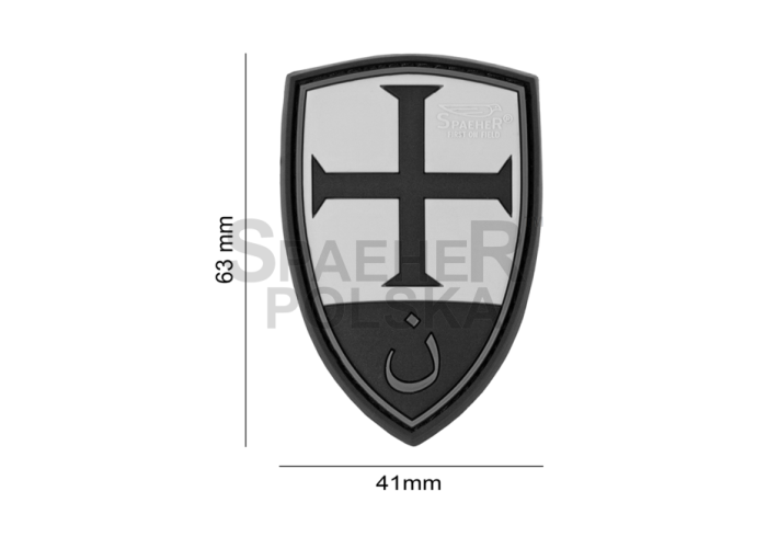 naszywka crusader shield, patch, naszywka 3d