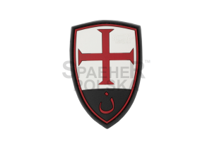 naszywka gumowa patch na rzep naszywka 3d crusader shield