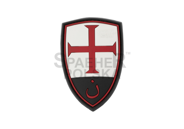 naszywka gumowa patch na rzep naszywka 3d crusader shield