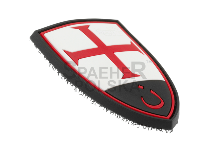 naszywka gumowa patch na rzep naszywka 3d crusader shield