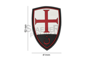 naszywka gumowa patch na rzep naszywka 3d crusader shield