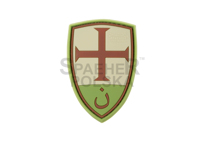 naszywka gumowa patch na rzep naszywka 3d crusader shield