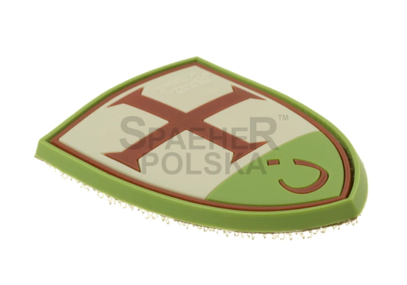 naszywka gumowa patch na rzep naszywka 3d crusader shield