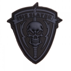 naszywka gumowa patch na rzep naszywka 3d isis slayer tribalskull