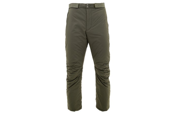 wiatroszczelne spodnie carinthia g-loft windbreaker olive