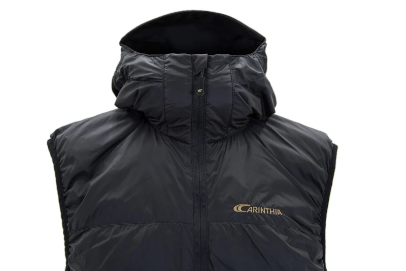 męska kamizelka z kapturem carinthia g-loft tlg black czarna