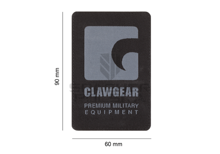 naszywka pionowa na rzep patch clawgear szara solid rock