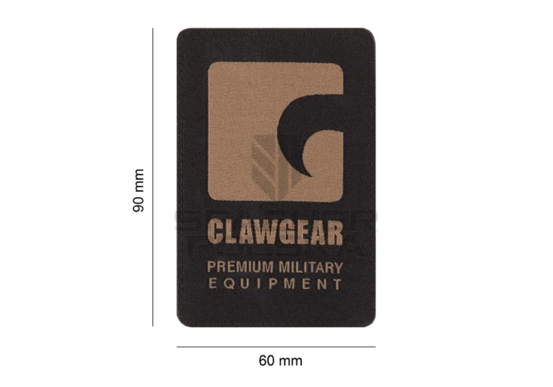 naszywka pionowa na rzep patch clawgear czarna