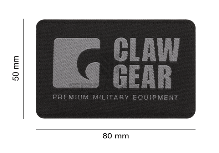 naszywka pozioma na rzep patch clawgear solid rock szara