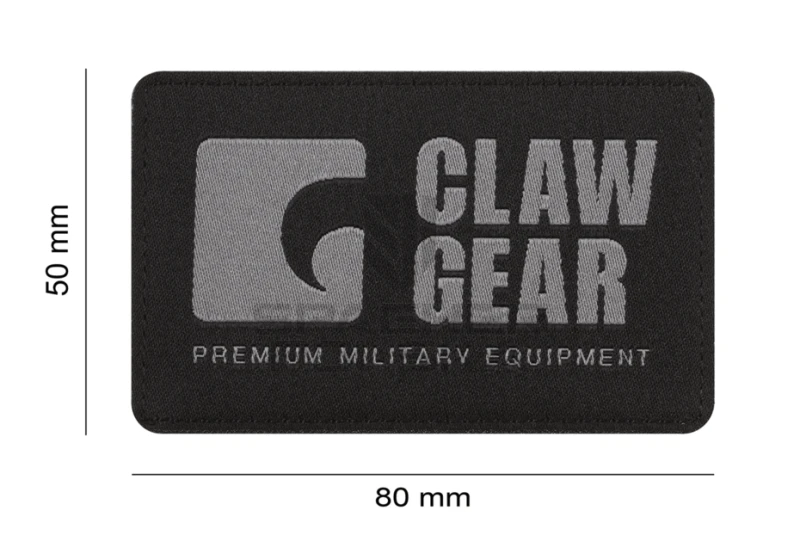 naszywka pozioma na rzep patch clawgear solid rock szara