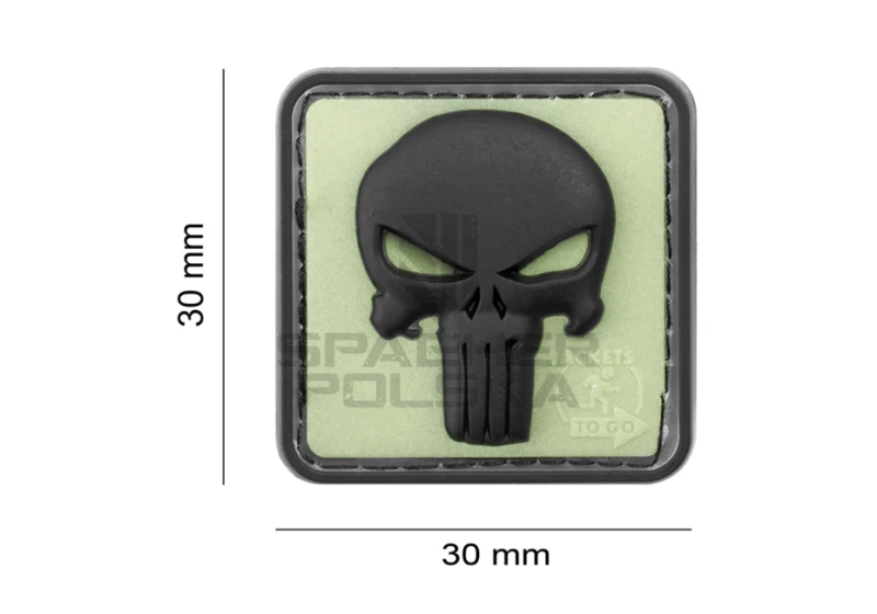 naszywka gumowa patch na rzep naszywka 3d punisher