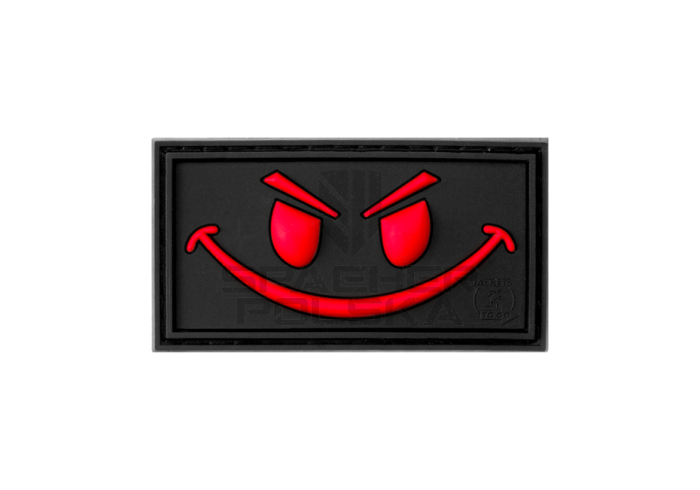 naszywka gumowa patch na rzep naszywka 3d evil smile