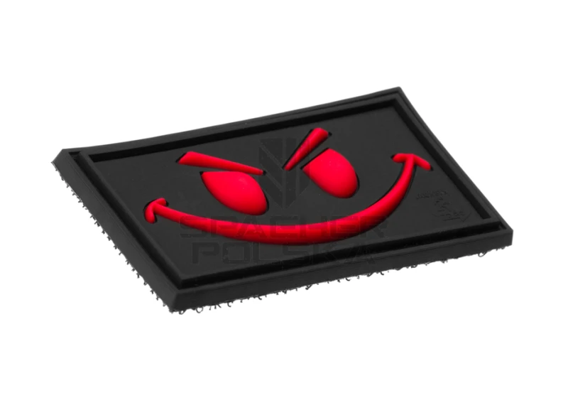 naszywka gumowa patch na rzep naszywka 3d evil smile