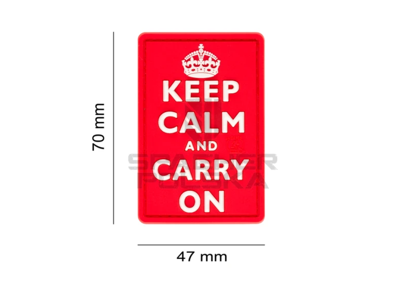 naszywka gumowa patch na rzep naszywka 3d keep calm