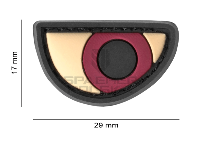 naszywka gumowa patch na rzep naszywka 3d angry eyes