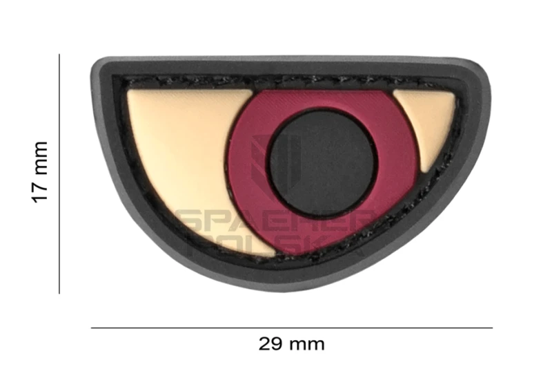 naszywka gumowa patch na rzep naszywka 3d angry eyes