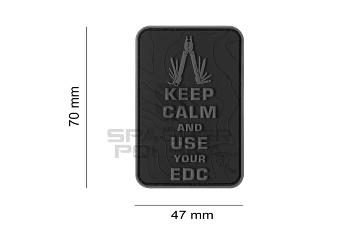 naszywka gumowa patch na rzep naszywka 3d keep calm and use your edc