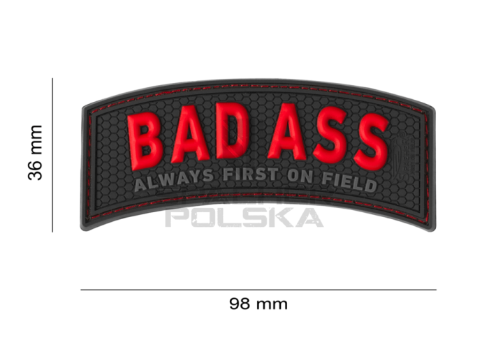 naszywka gumowa patch na rzep naszywka 3d bad ass
