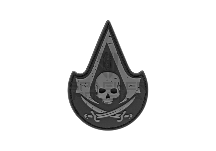 naszywka gumowa patch na rzep naszywka 3d assassin skull