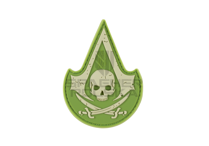 naszywka gumowa patch na rzep naszywka 3d assassin skull
