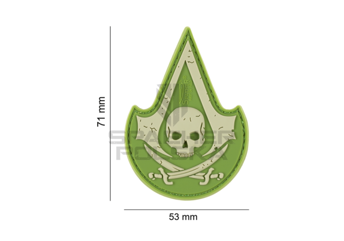 naszywka gumowa patch na rzep naszywka 3d assassin skull