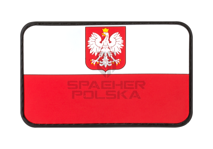 naszywka polska flaga z orłem, naszywka 3d, patch
