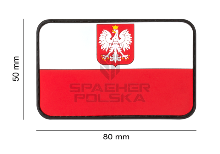 naszywka polska flaga z orłem, naszywka 3d, patch
