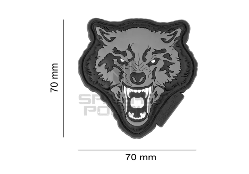 naszywka wolf, patch, naszywka 3d, naszywka gumowa,