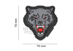 naszywka wolf, patch, naszywka 3d, naszywka gumowa,