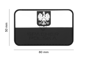 naszywka gumowa, naszywka 3d, naszywka flaga polska z orłem, patch polski, naszywka na mundur, patch na mundur