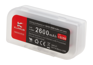 Bateria 18650  3.7V 2600mAh Micro-USB Klarus