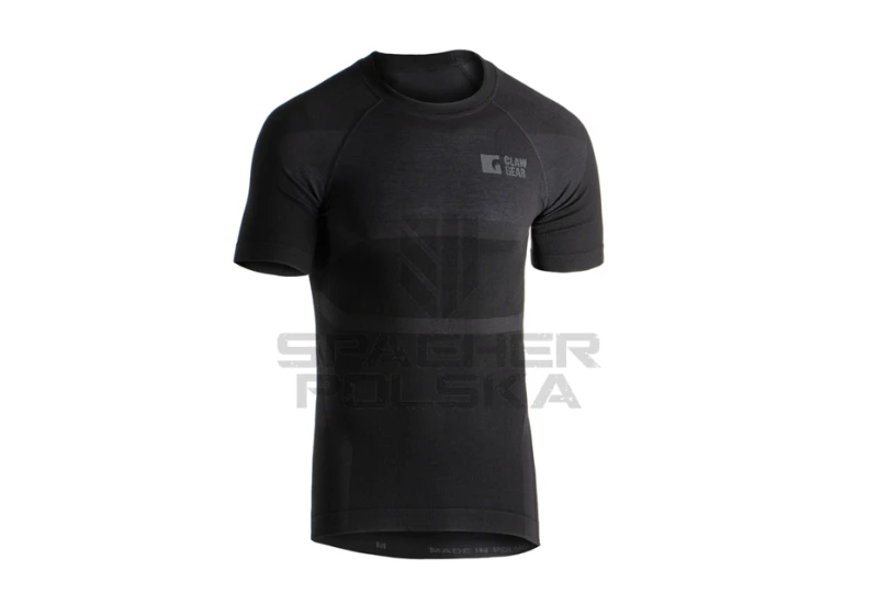 Koszulka z krótkim rękawem bezszwowa Merino Clawgear black