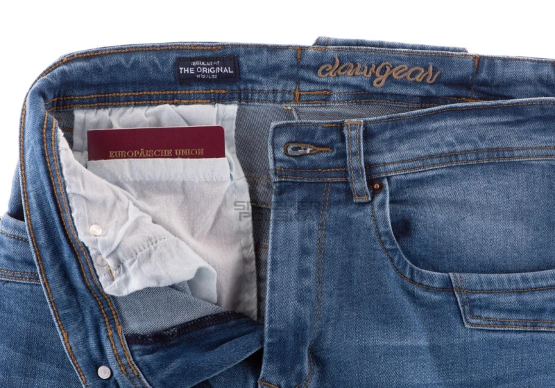 dżinsy spodnie jeansowe clawgear blue denim tactical flex jeans