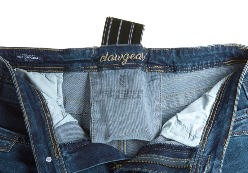 dżinsy spodnie jeansowe clawgear blue denim tactical flex jeans