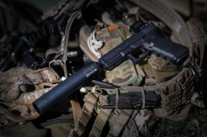 kompensator do pistoletu 9 mm clawgear, tłumik do broni 9 mm, reduktor ciśnienia